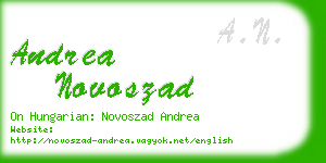 andrea novoszad business card